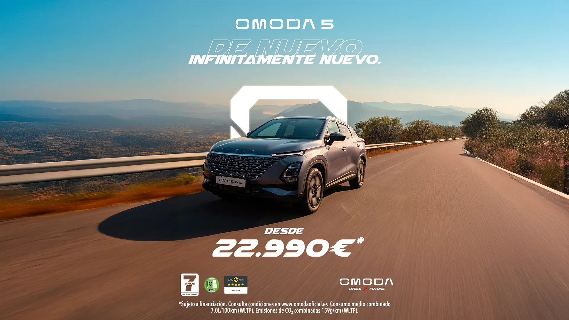 ¡Solo este mes! Estrena tu nuevo Omoda 5 desde 22.900€
Disfruta de un diseño único, motor de 147 CV con cambio automático y garantía de 7 años. Visítanos en Zaragoza, Gipuzkoa y Navarra y aprovecha esta oferta limitada.
