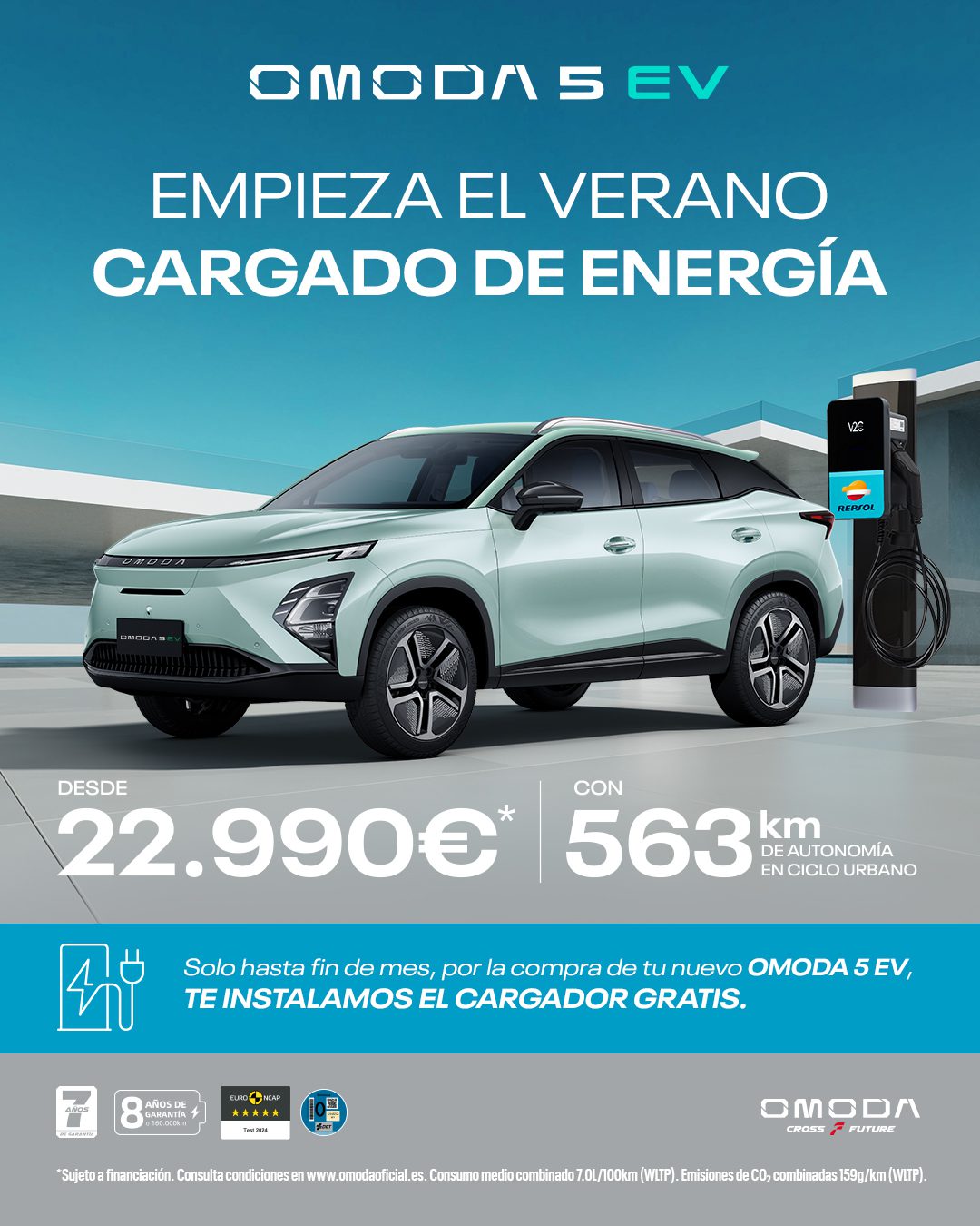 ¡Solo este mes! Estrena tu nuevo Omoda 5 desde 22.900€
Disfruta de un diseño único, motor de 147 CV con cambio automático y garantía de 7 años. Visítanos en Zaragoza, Gipuzkoa y Navarra y aprovecha esta oferta limitada.